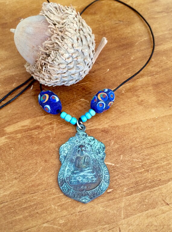 Items similar to Buddha and Beads Necklace on Etsy