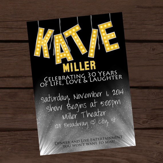 Broadway Themed Party Invitations 6