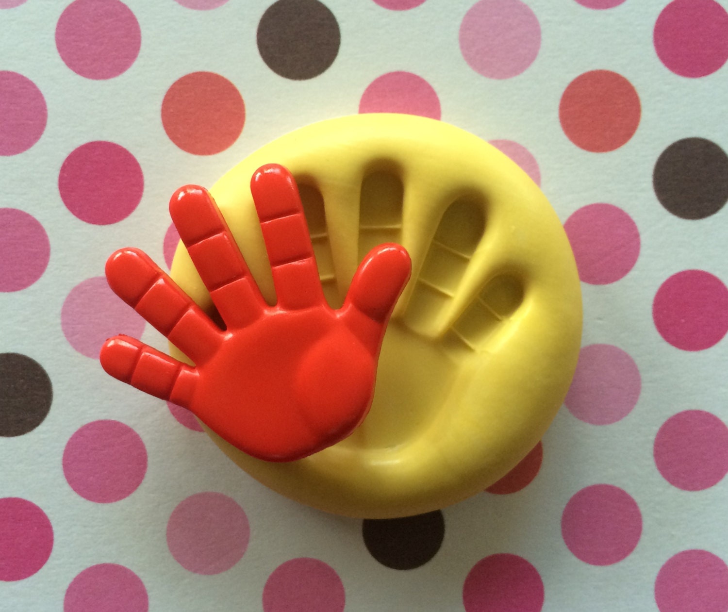 HANDPRINT Hand Silicone MOLD Handprint Mold Cupcake Topper