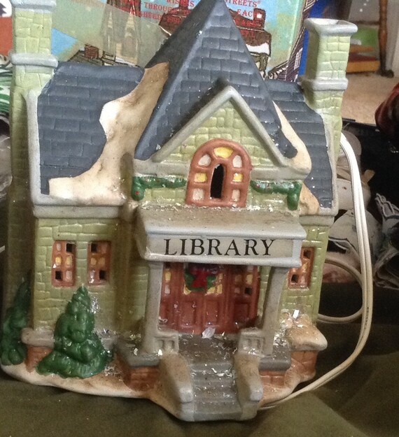 Porcelain Christmas Village House by OceanPolished on Etsy