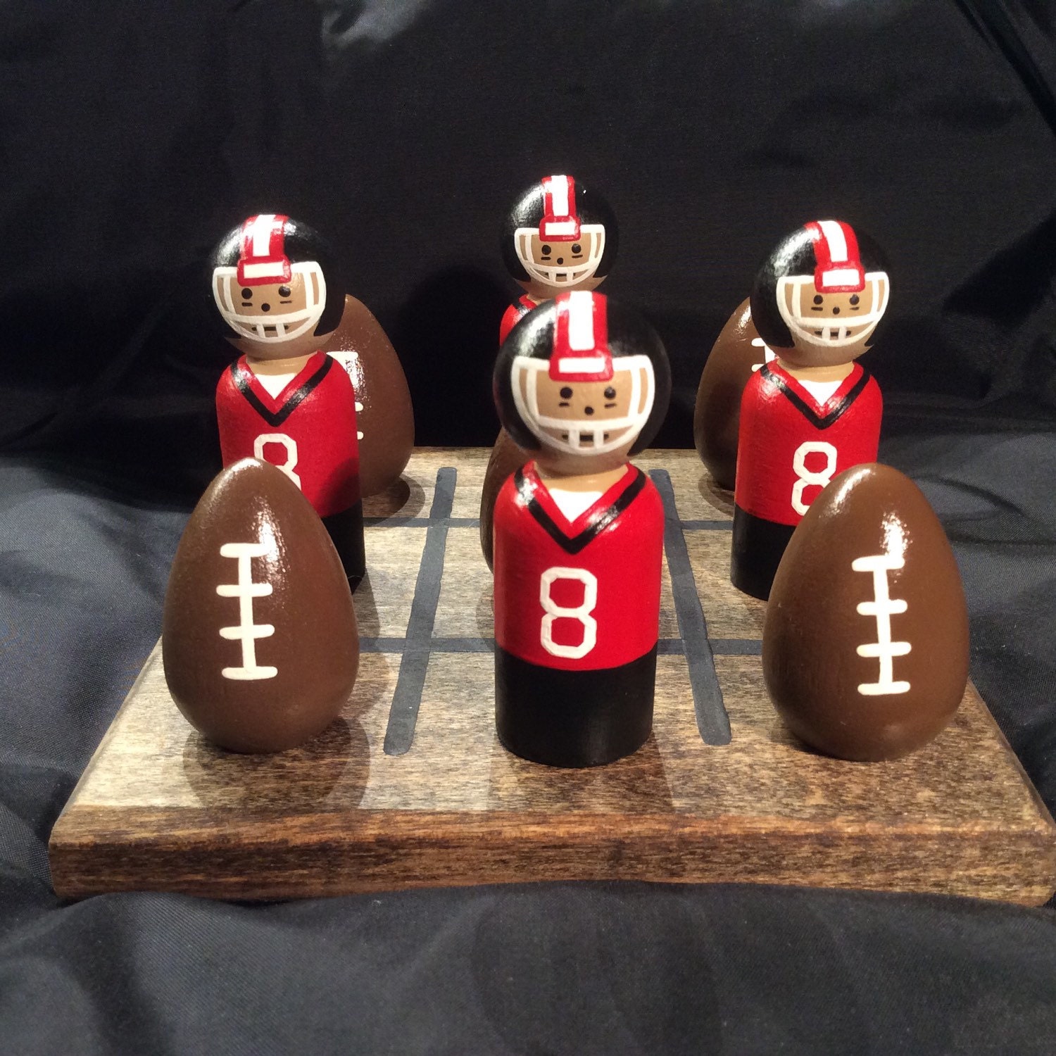 FOOTBALL TicTacToe Set red & black
