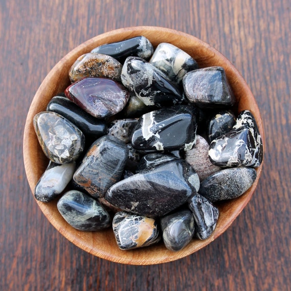 Silver Leaf Jasper Large Tumbled Gemstones. by ForestofFolklore