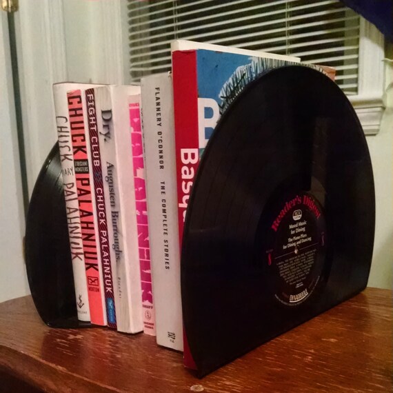 Vinyl Record Book Ends by TrAshInc on Etsy