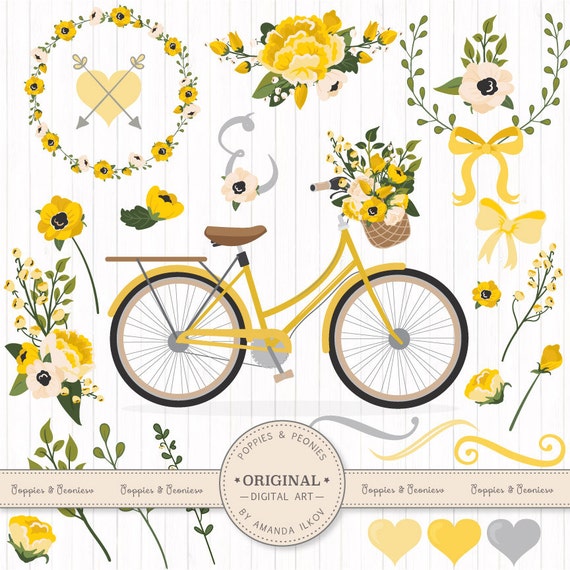 yellow bike clipart - photo #13
