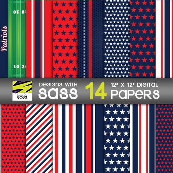 Digital Paper Patriots New England Patriots By Designswithsass