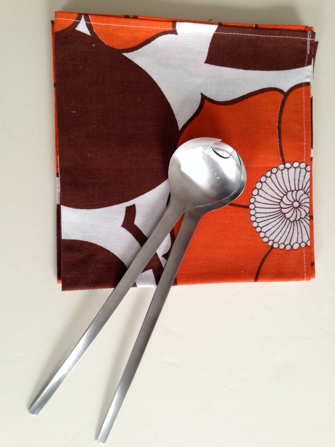 MidCentury SALAD CUTLERY/Tongs Stainless Steel Made in Japan