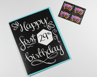 Birthday Card, Funny Birthday Card, Friend Birthday Card, Family Birthday Card, 29th Birthday Card, Happy First 29th Birthday