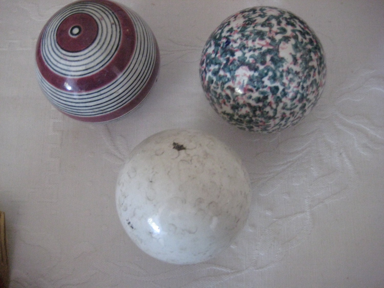 Antique Victorian Carpet Balls used for a parlor game Circa
