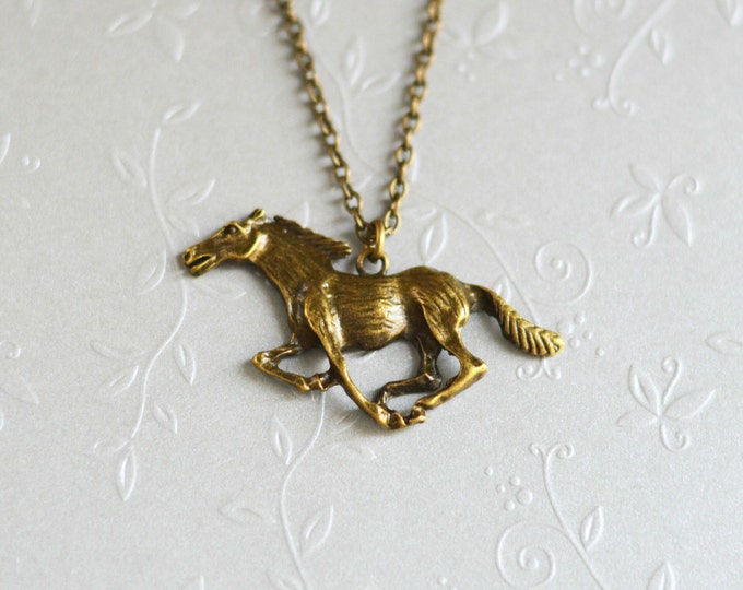 GALLOP // Pendant Horse from metal brass // 2015 Best Trends //