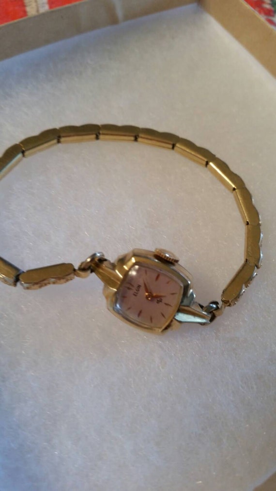 Vintage 193039;s Ladies Elgin Wrist Watch 10k Gold by MyAuntiQues