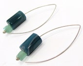 Sterling silver earrings-Silver jewelry-Agate earrings-Gemstone jewelry-Agate beads-Handmade earrings-Handmade jewelry-Greek jewelry