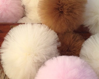 Tulle pom poms set of 10 Party Decoration