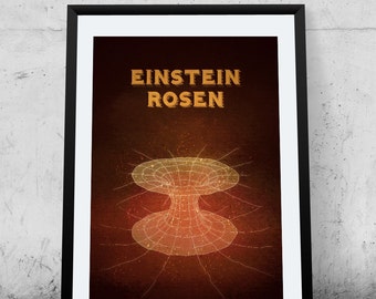 Einstein-Rosen Bridge, Wormhole, physics, astronomy, giclee art print, science geek, wall decor