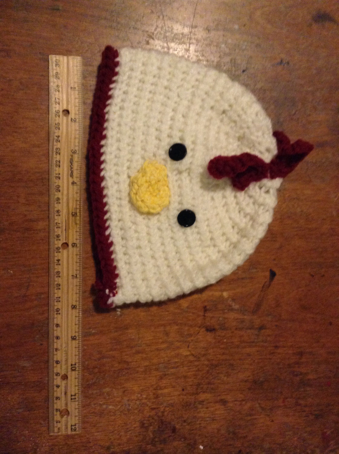 Preschool/toddler crochet chicken hat