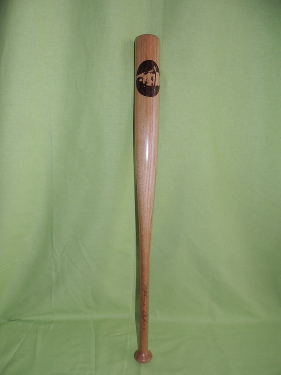Exclusive Woodburned Basaball Bat Trophy Oak WoodAl by BKGBats