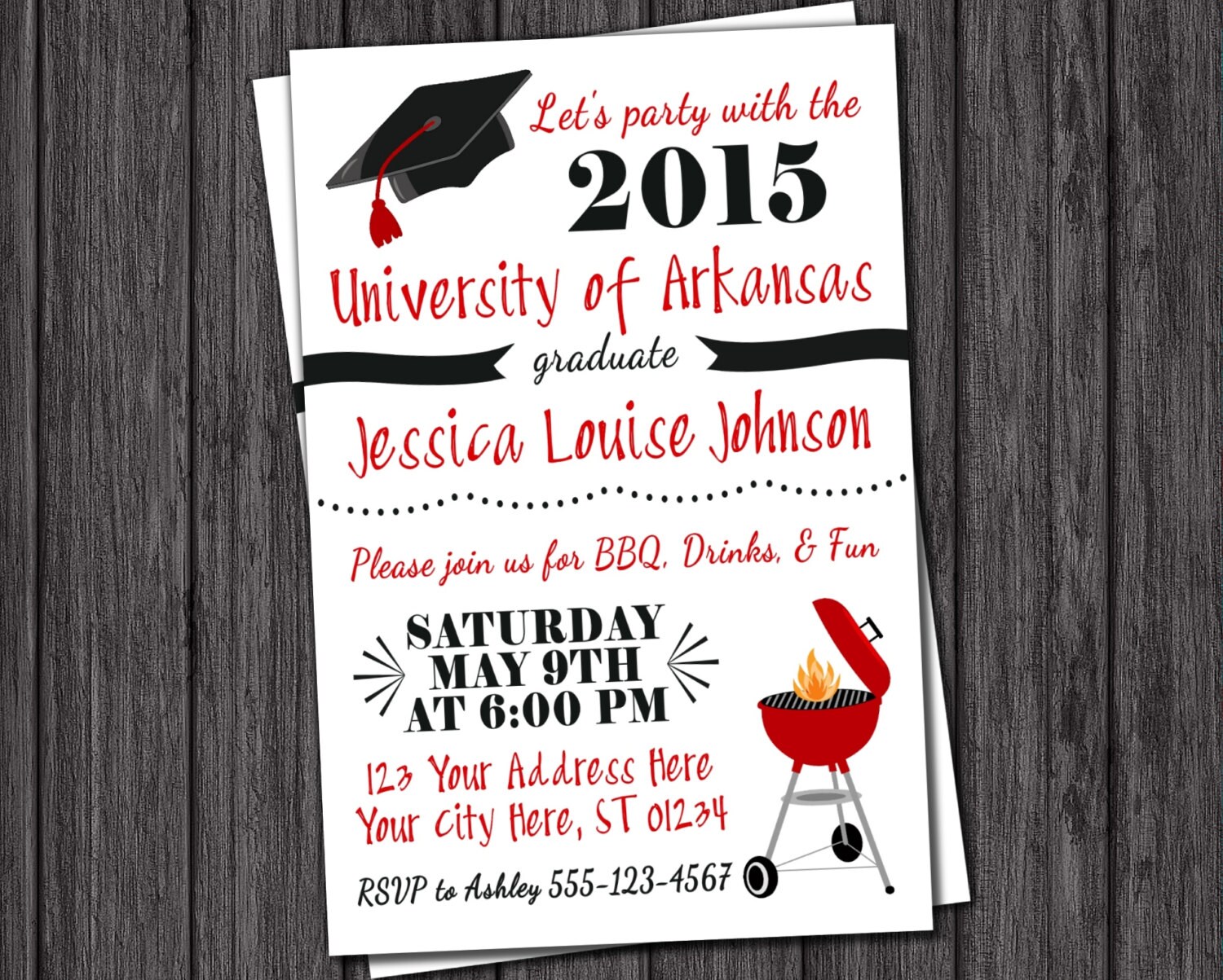 Graduation Barbecue Invitation 8