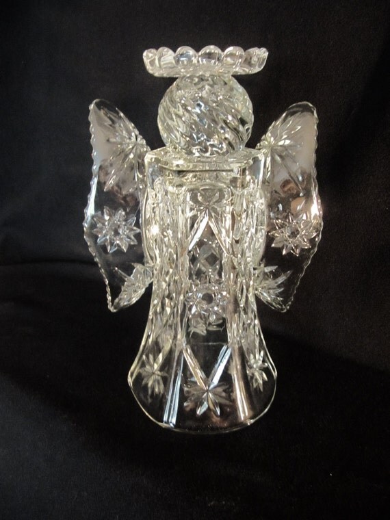 garden glass angel glass angel angel sculpture upcycled