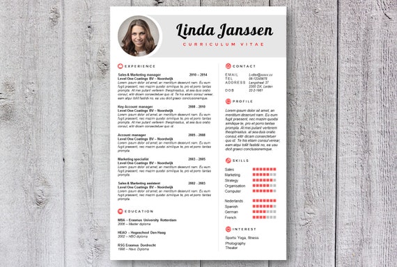 Resume template CV template creative resume design Word