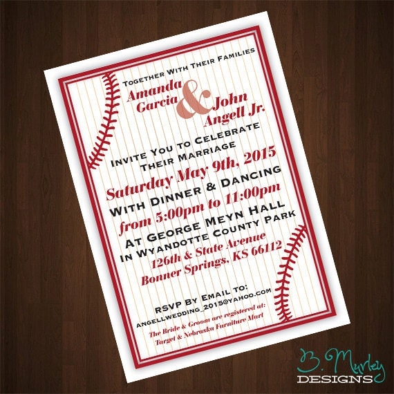 Baseball Themed Invitations 3