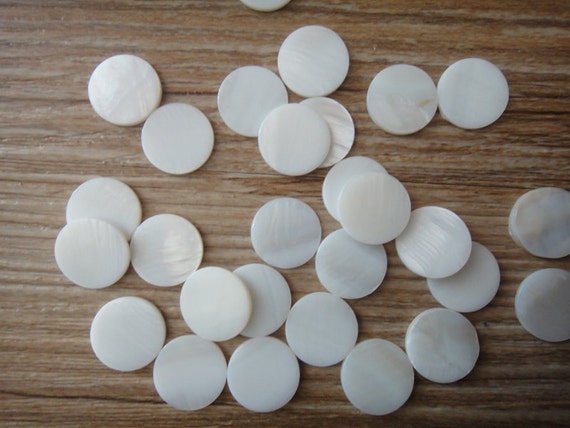 13MM Flat Round Shell Discs Mother of Pearl Quality Shell