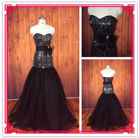 Elegant Real Photos Black Tulle Sequin Lace By Bridalworld On Etsy