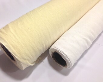 New White muslin fabric 150cm wide