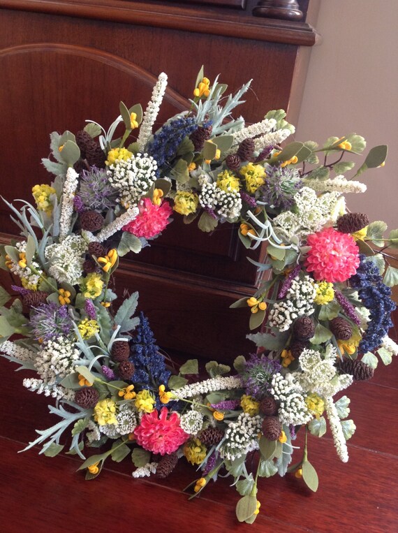 Beautiful Wild Flower 17 Wreath What a by madisonCornerGiftLLC