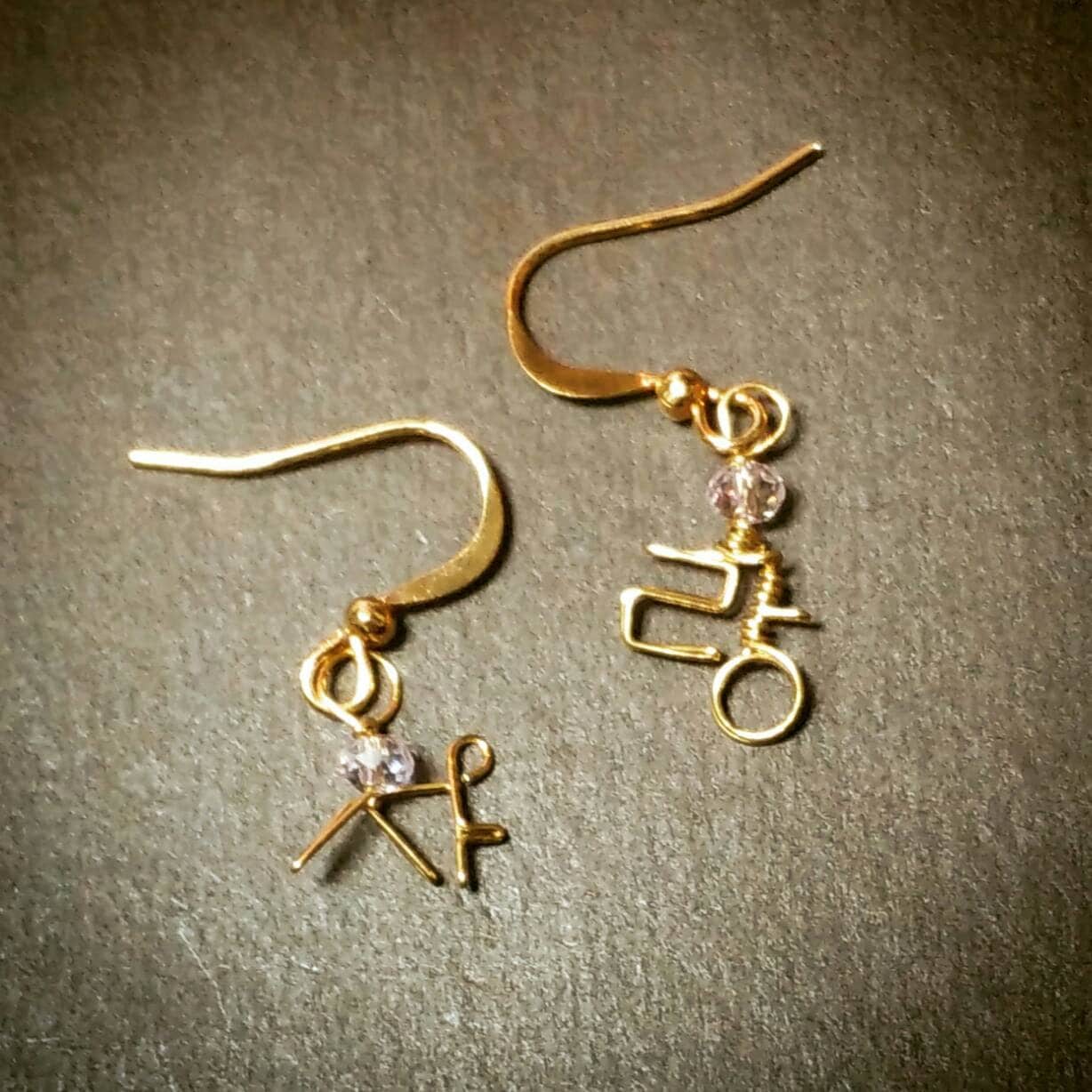 Sa RangLove Earrings in Korean letter Hangul/ korean hanguel