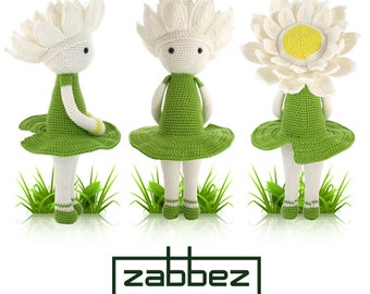 Crochet pattern amigurumi doll "Water Lily Winnie" PDF