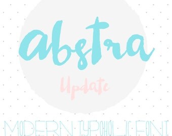 Calligraphy Font Download Watercolor Font Modern Abstra