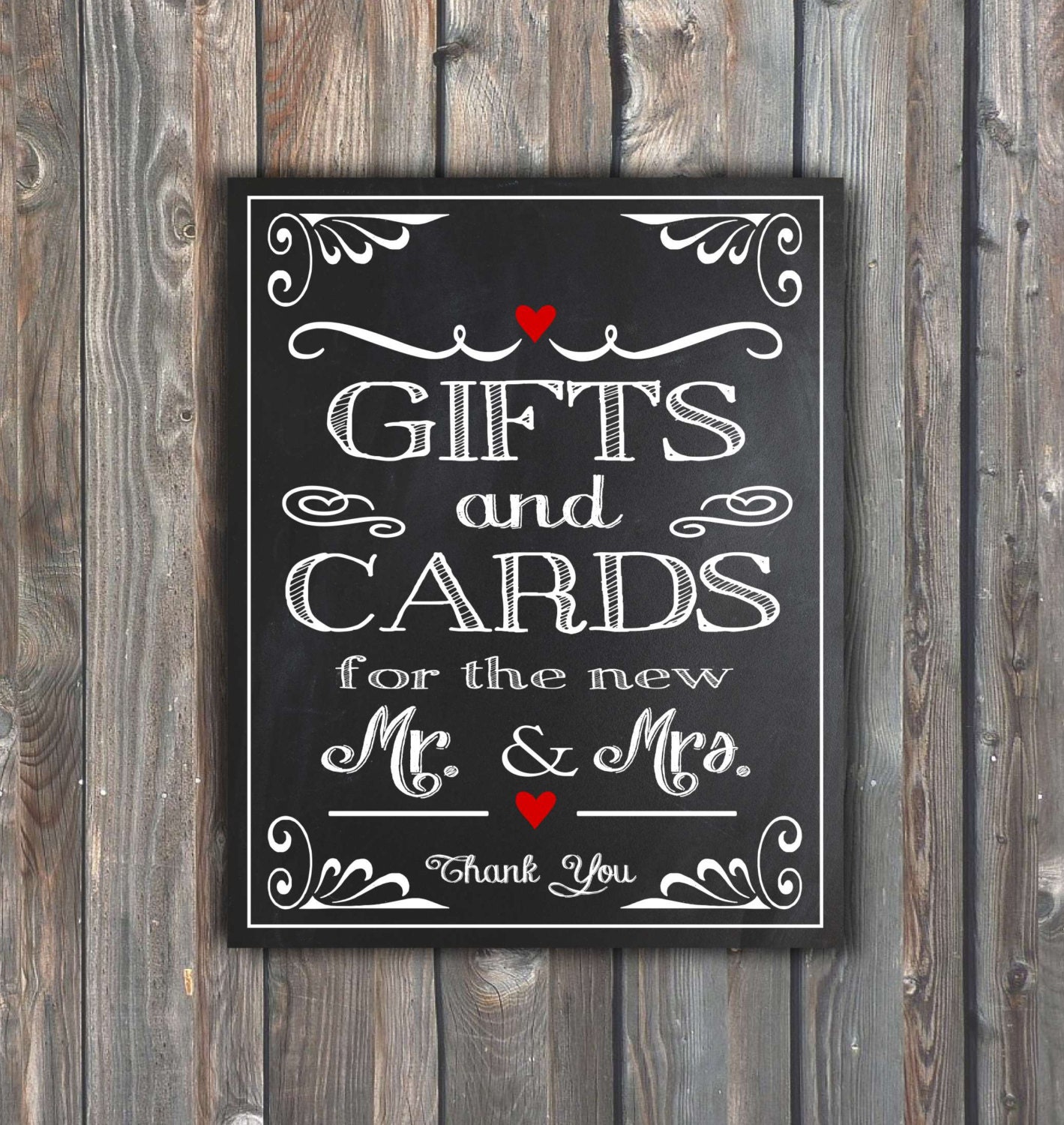 Wedding Chalkboard SignGifts And Cards For by HappyFiestaDesign