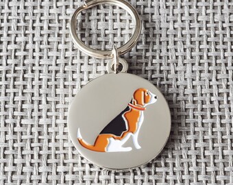 Beagle dog tag / keyring