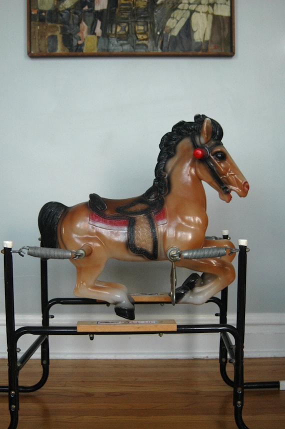 plastic bouncing horse