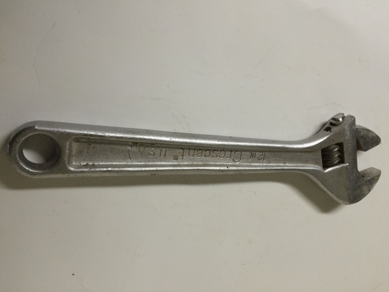vintage 12 Cresent Crestoloy Adjustable Wrench USA by ANNZTIQUES