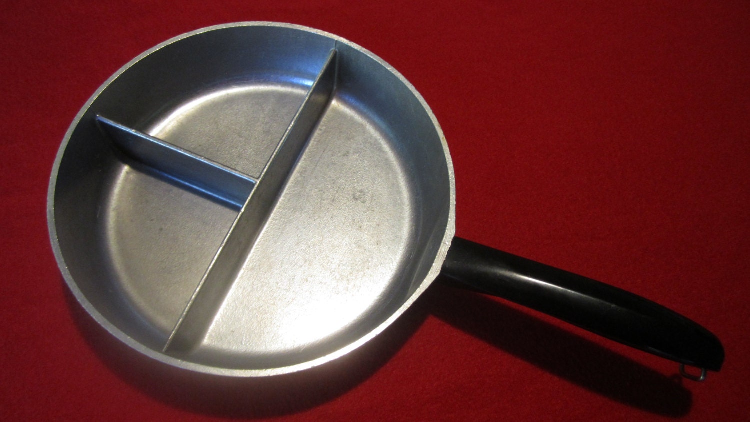 Vintage Hammered CLUB Aluminum Divided Skillet Pan
