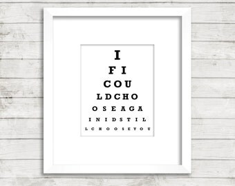 Inspirational Eye Chart Print Laughter Is The Best Medicine