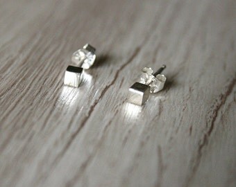 925 Sterling Silver 6mm Rounded Square Button Bouton Studs Earrings Gift Boxed E - Foto 11