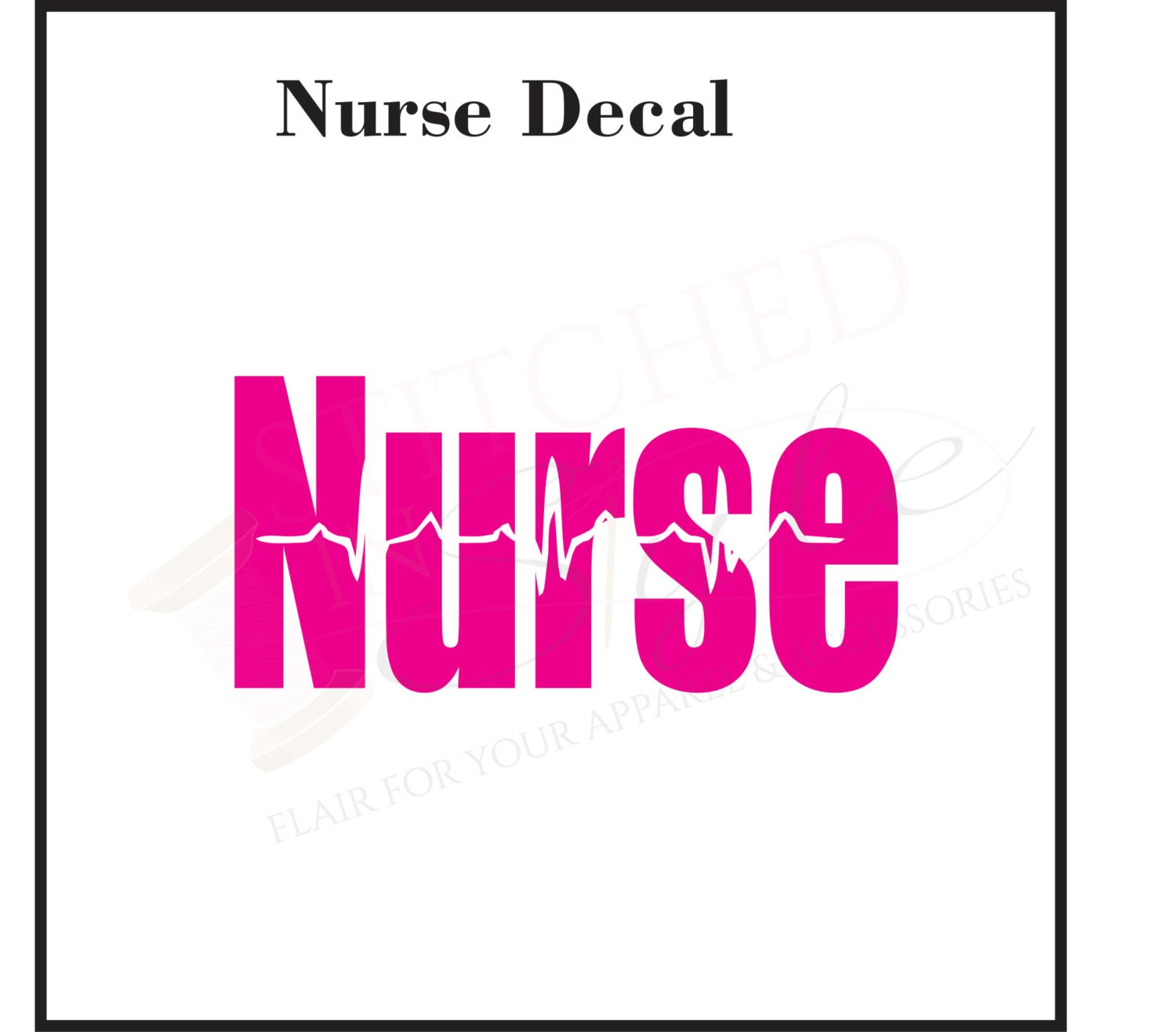 Nurse Decal Vinyl Decal Custom Decals by StitchedInStyle1 on Etsy