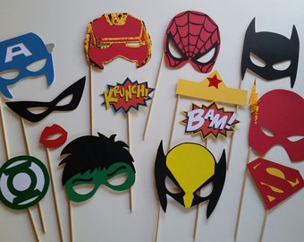 Super Heros Photo Booth Props
