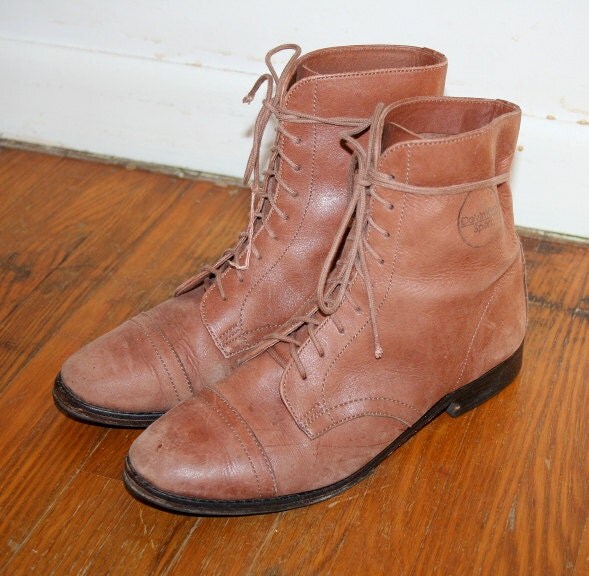 Calvin Klein Sport 1970s Granny Grunge Ankle Boots Womens Size