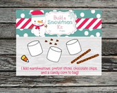 Build a Snowman Kit Treat Bag Toppers