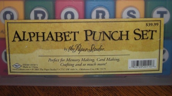 Alphabet Paper Punch Set Letters Paper Punch Alphabet