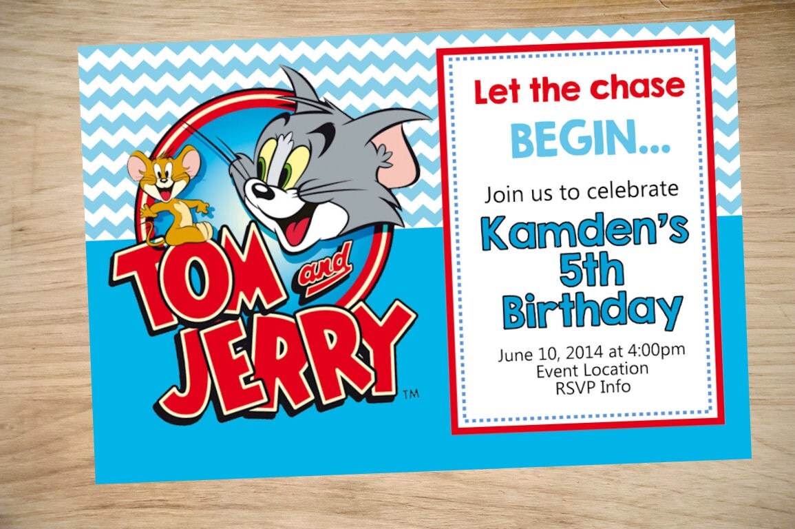 Tom And Jerry Party Invitations 2