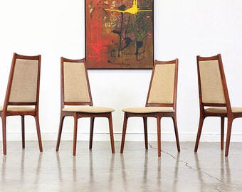 Glenn of California Walnut Dining Chairs by John Kapel