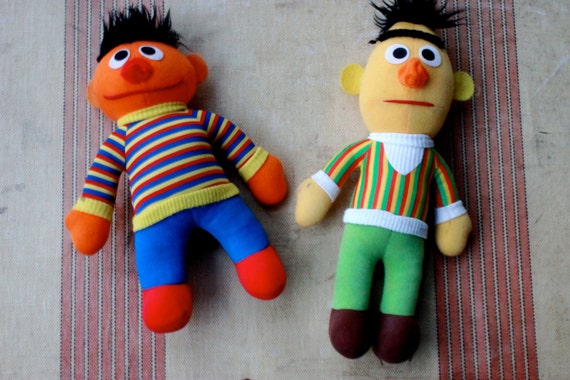 bert and ernie stuffed dolls