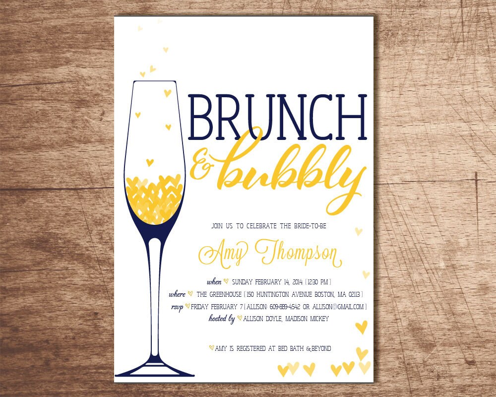 Brunch And Bubbly Shower Invitations 7