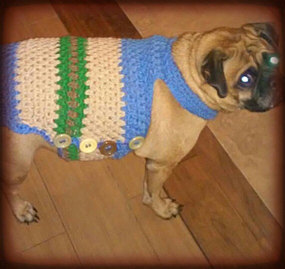 Crochet dog sweaterButton dog vest shirtdog clothesCat