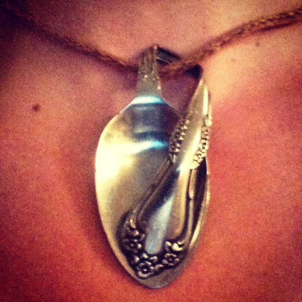Bent Spoon Necklace by GreenOwlBoutiqueNY on Etsy