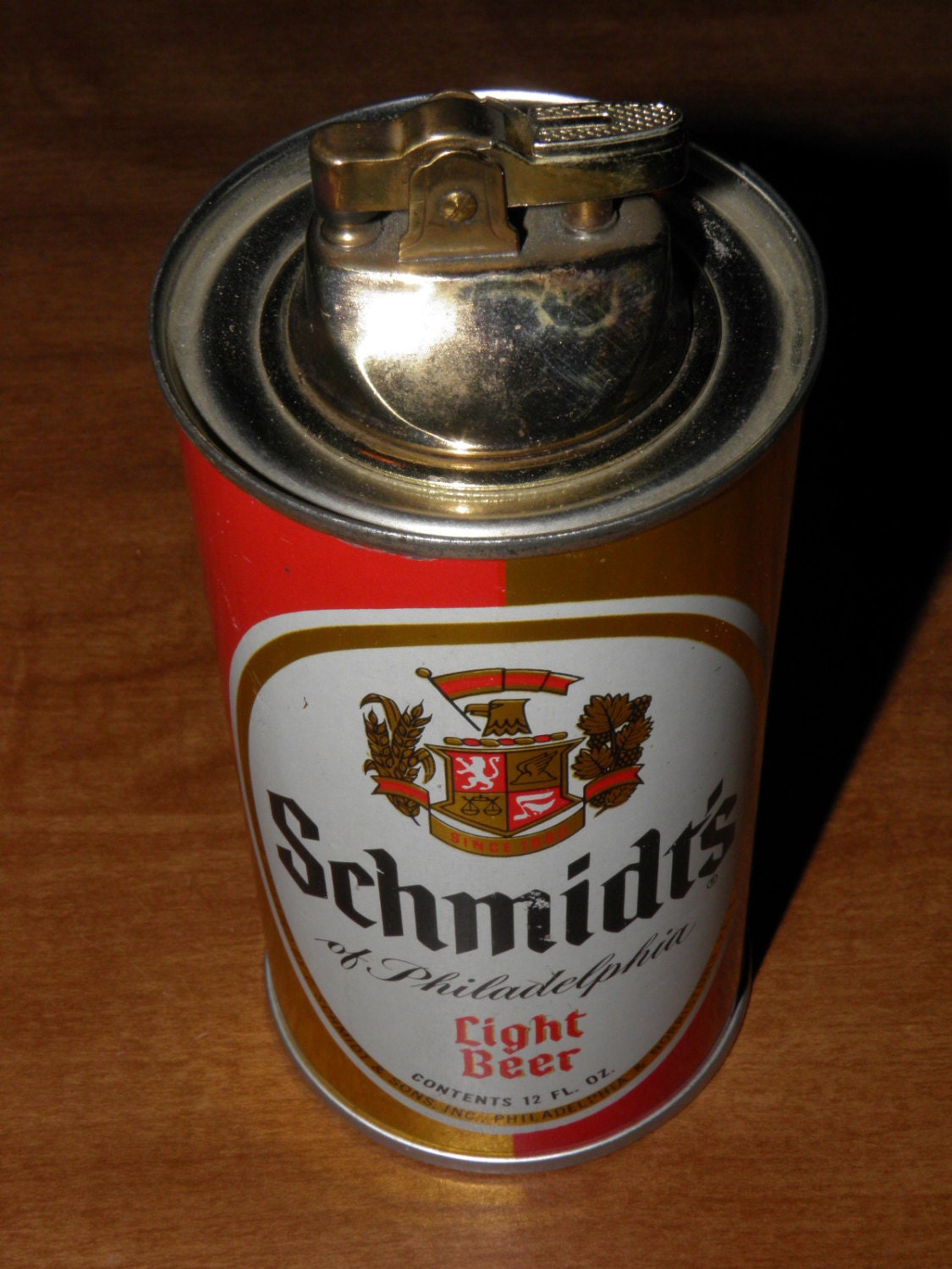 Items similar to Schmidts Beer Can Table Lighter on Etsy