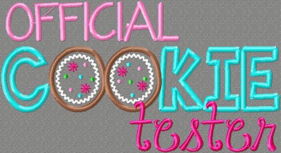 Items similar to official cookie tester embroidery design 5x7 christmas